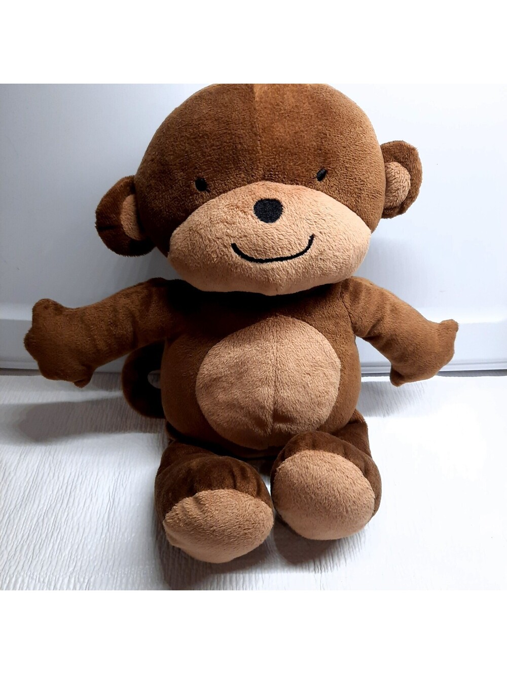 Carters Monkey plush 2012 brown sewn eyes kids baby toy lovey stuffed animal